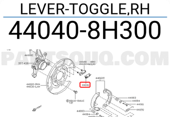 Nissan 440408H300 LEVER-TOGGLE,RH