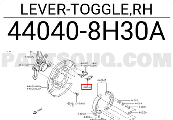 Nissan 440408H30A LEVER-TOGGLE,RH
