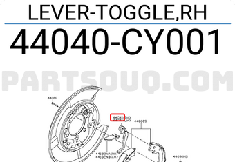 Nissan 44040CY001 LEVER-TOGGLE,RH