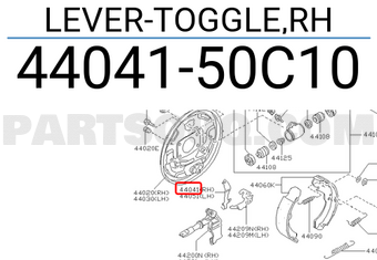 Nissan 4404150C10 LEVER-TOGGLE,RH