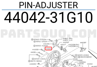 Nissan 4404231G10 PIN-ADJUSTER