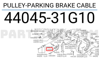 Nissan 4404531G10 PULLEY-PARKING BRAKE CABLE