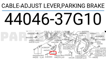 Nissan 4404637G10 CABLE-ADJUST LEVER,PARKING BRAKE