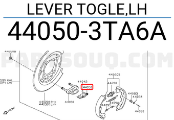 Nissan 440503TA6A LEVER TOGLE,LH