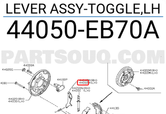 Nissan 44050EB70A LEVER ASSY-TOGGLE,LH