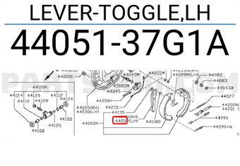 Nissan 4405137G1A LEVER-TOGGLE,LH