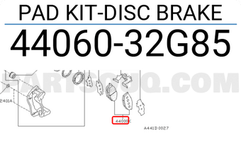 Nissan 4406032G85 PAD KIT-DISC BRAKE