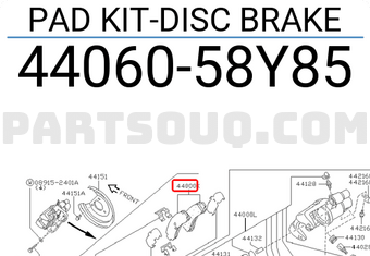Nissan 4406058Y85 PAD KIT-DISC BRAKE