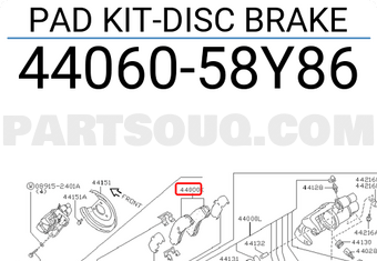 Nissan 4406058Y86 PAD KIT-DISC BRAKE
