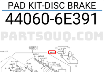 Nissan 440606E391 PAD KIT-DISC BRAKE