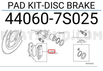 Nissan 440607S025 PAD KIT-DISC BRAKE