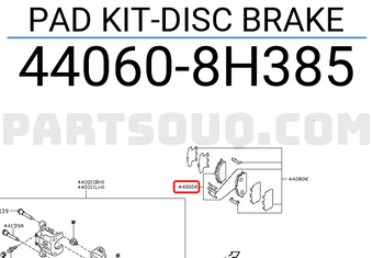 Nissan 440608H385 PAD KIT-DISC BRAKE