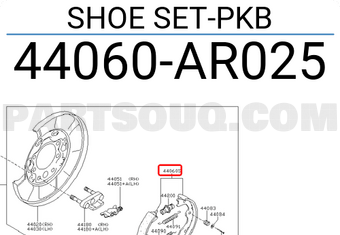 Nissan 44060AR025 SHOE SET-PKB