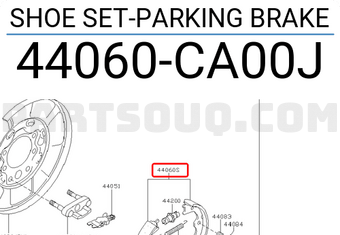 Nissan 44060CA00J SHOE SET-PARKING BRAKE