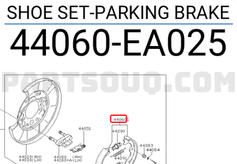 Nissan 44060EA025 SHOE SET-PARKING BRAKE