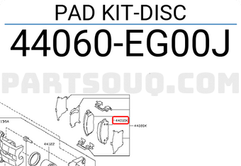Nissan 44060EG00J PAD KIT-DISC