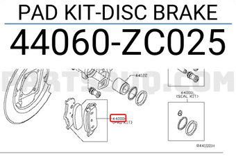Nissan 44060ZC025 PAD KIT-DISC BRAKE