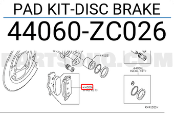 Nissan 44060ZC026 PAD KIT-DISC BRAKE