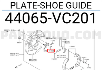 Nissan 44065VC201 PLATE-SHOE GUIDE