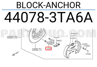 Nissan 440783TA6A BLOCK-ANCHOR