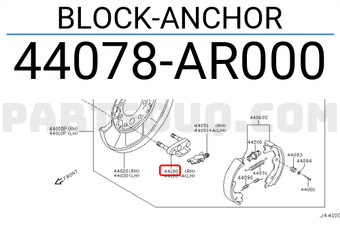 Nissan 44078AR000 BLOCK-ANCHOR