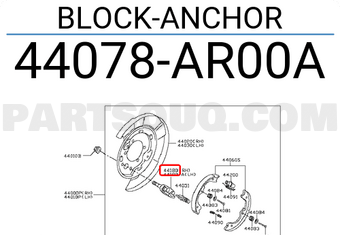 Nissan 44078AR00A BLOCK-ANCHOR