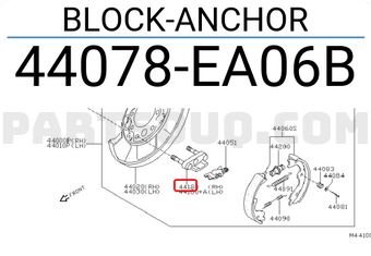 Nissan 44078EA06B BLOCK-ANCHOR