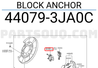 Nissan 440793JA0C BLOCK ANCHOR