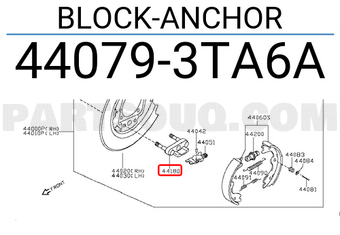 Nissan 440793TA6A BLOCK-ANCHOR