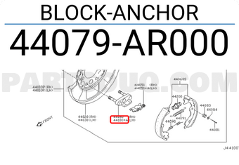 Nissan 44079AR000 BLOCK-ANCHOR