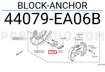 Nissan 44079EA06B BLOCK-ANCHOR