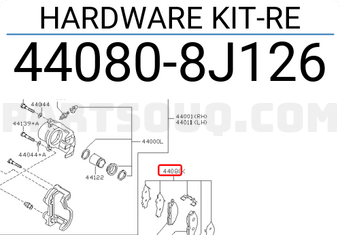 Nissan 440808J126 HARDWARE KIT-RE