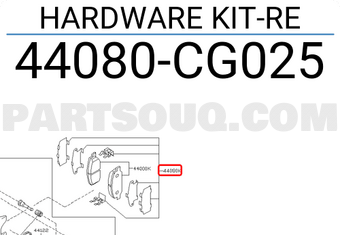 Nissan 44080CG025 HARDWARE KIT-RE