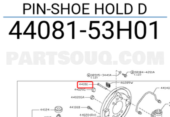 Nissan 4408153H01 PIN-SHOE HOLD D