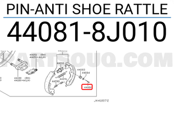 Nissan 440818J010 PIN-ANTI SHOE RATTLE
