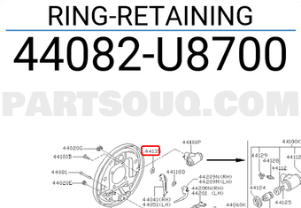 Nissan 44082U8700 RING-RETAINING