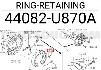 Nissan 44082U870A RING-RETAINING