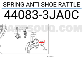 Nissan 440833JA0C SPRING ANTI SHOE RATTLE