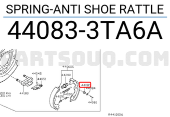 Nissan 440833TA6A SPRING-ANTI SHOE RATTLE