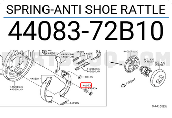 Nissan 4408372B10 SPRING-ANTI SHOE RATTLE