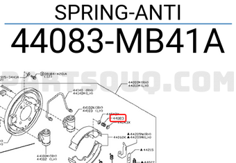 Nissan 44083MB41A SPRING-ANTI