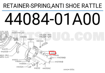Nissan 4408401A00 RETAINER-SPRING,ANTI SHOE RATTLE