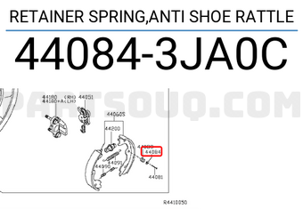 Nissan 440843JA0C RETAINER SPRING,ANTI SHOE RATTLE