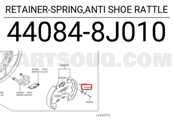 Nissan 440848J010 RETAINER-SPRING,ANTI SHOE RATTLE