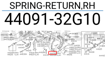 Nissan 4409132G10 SPRING-RETURN,RH