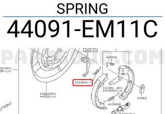 Nissan 44091EM11C SPRING
