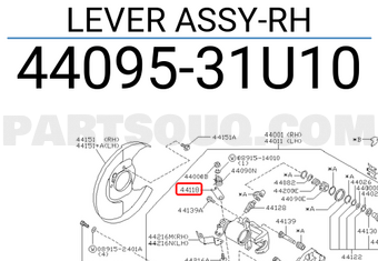 Nissan 4409531U10 LEVER ASSY-RH