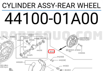 Nissan 4410001A00 CYLINDER ASSY-REAR WHEEL