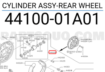 Nissan 4410001A01 CYLINDER ASSY-REAR WHEEL