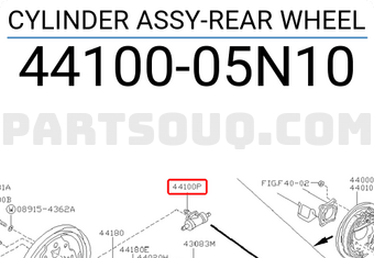 Nissan 4410005N10 CYLINDER ASSY-REAR WHEEL